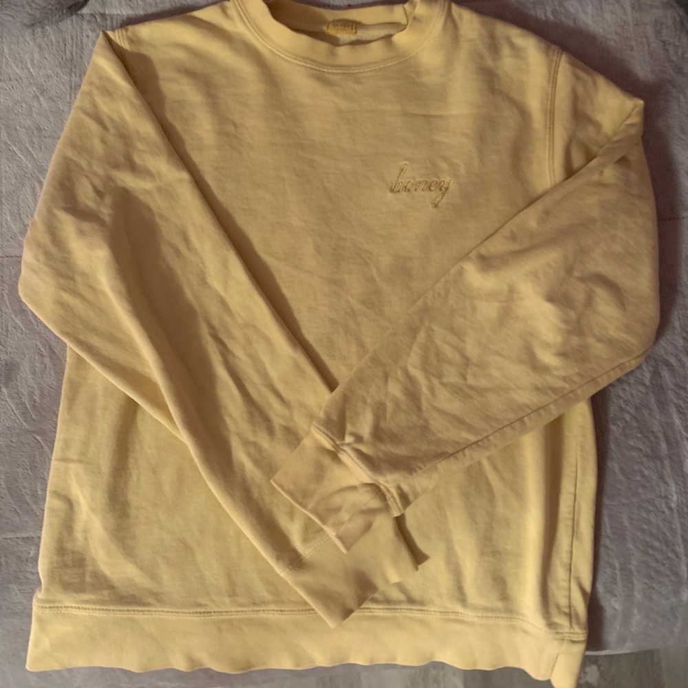 yellow “honey” crewneck